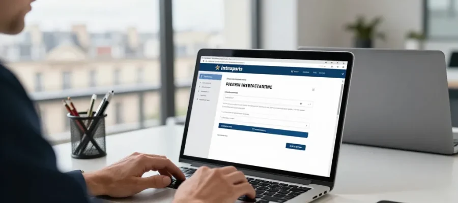 intraparis créer un compte